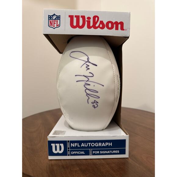 Seattle Seahawks #82 Luke Willson NFL Autographed Football - Picture 3 of 3